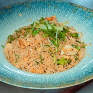 Asian fusion restaurant Lisbon - Stir-fried rice with vegetables, mixed, prawn chicken, with spices