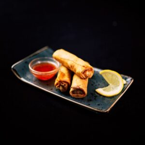 Spring rolls – Asian cuisine Lisbon - Thin rolls stuffed with seasoned vegetables and deep-fried