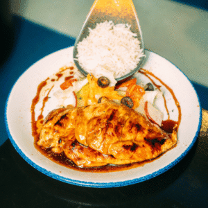 Teriyaki dish - Asian fusion restaurant in Lisbon - Grilled meat in sweet Japanese teriyaki sauce